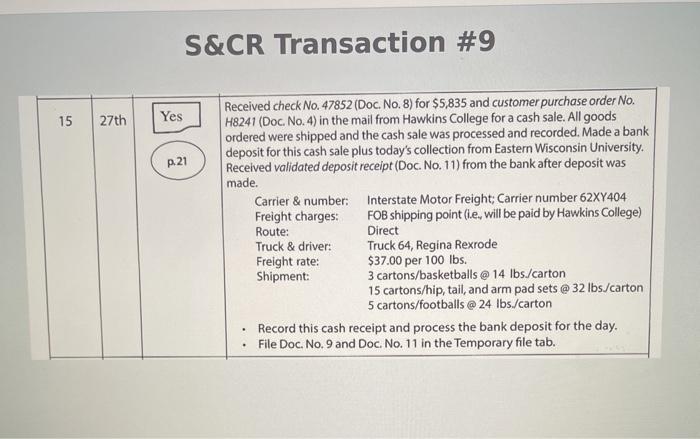 Problem 11-4 maintaining the checkbook