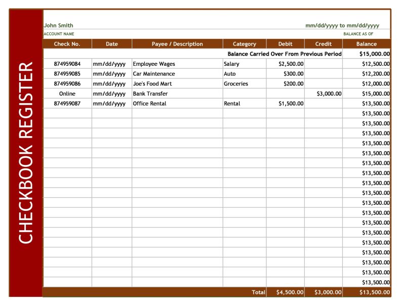 Problem 11-4 maintaining the checkbook