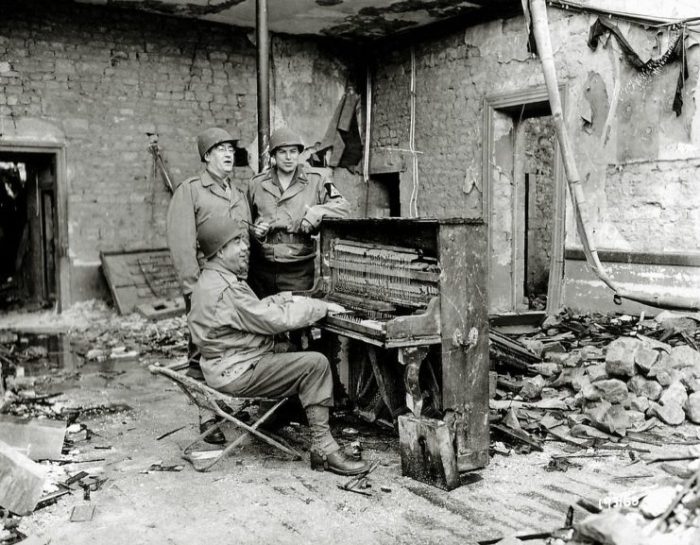 German soldier forced to play piano