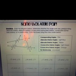 Name that angle pair color worksheet answer key